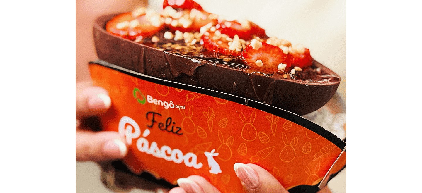 Rede de açaí aposta na Páscoa e lança ovo de chocolate self-service com proposta interativa
