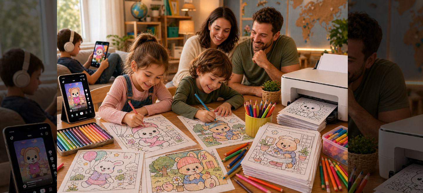 A economia do lápis de cor: como os desenhos para colorir viraram parte da rotina de milhões de famílias brasileiras