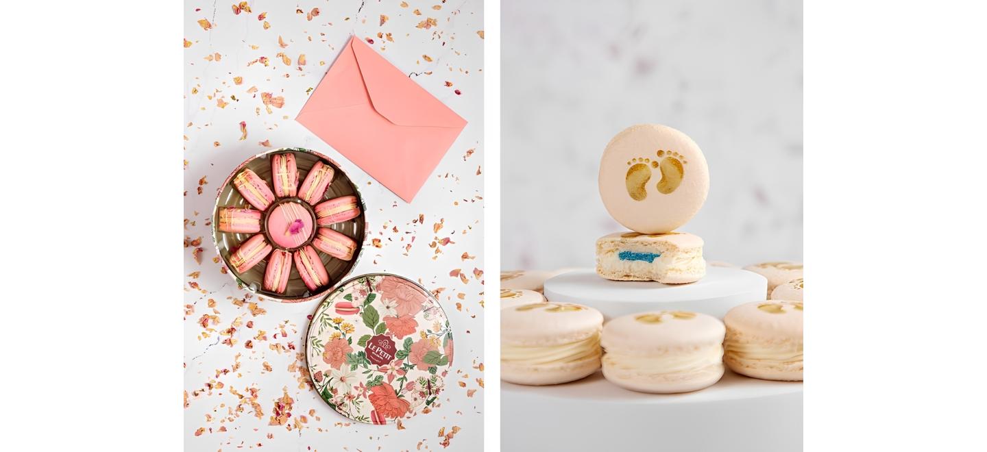 Doçura que revela emoções: Le Petit Macarons apresenta macaron floral e tendência de “Chá Revelação” para o Dia das Mães