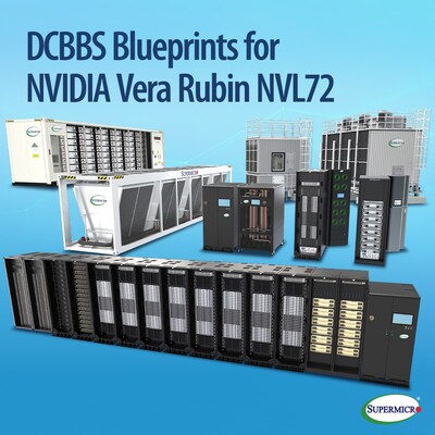 A Supermicro apresenta os projetos DCBBS para NVIDIA Vera Rubin NVL72 e NVIDIA HGX(TM) Rubin NVL8, projetados para escalar de 5 MW a 1 GW em uma solução completa de ponta a ponta.