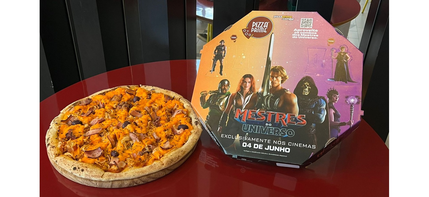 Pizza Prime e Sony Pictures apostam em collab temática para estreia de Mestres do Universo nos cinemas brasileiros