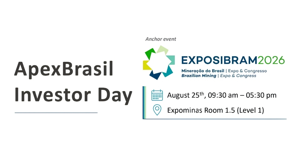 ApexBrasil e IBRAM promovem Investor Day sobre minerais críticos durante a EXPOSIBRAM 2026