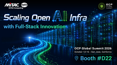 MiTAC Computing apresenta inovação de ponta a ponta para ampliar a infraestrutura de IA aberta na OCP Global Summit 2026