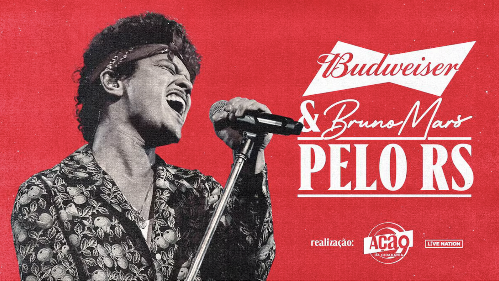 Budweiser e Ação da Cidadania promovem show beneficente do cantor Bruno Mars exclusivo para doadores