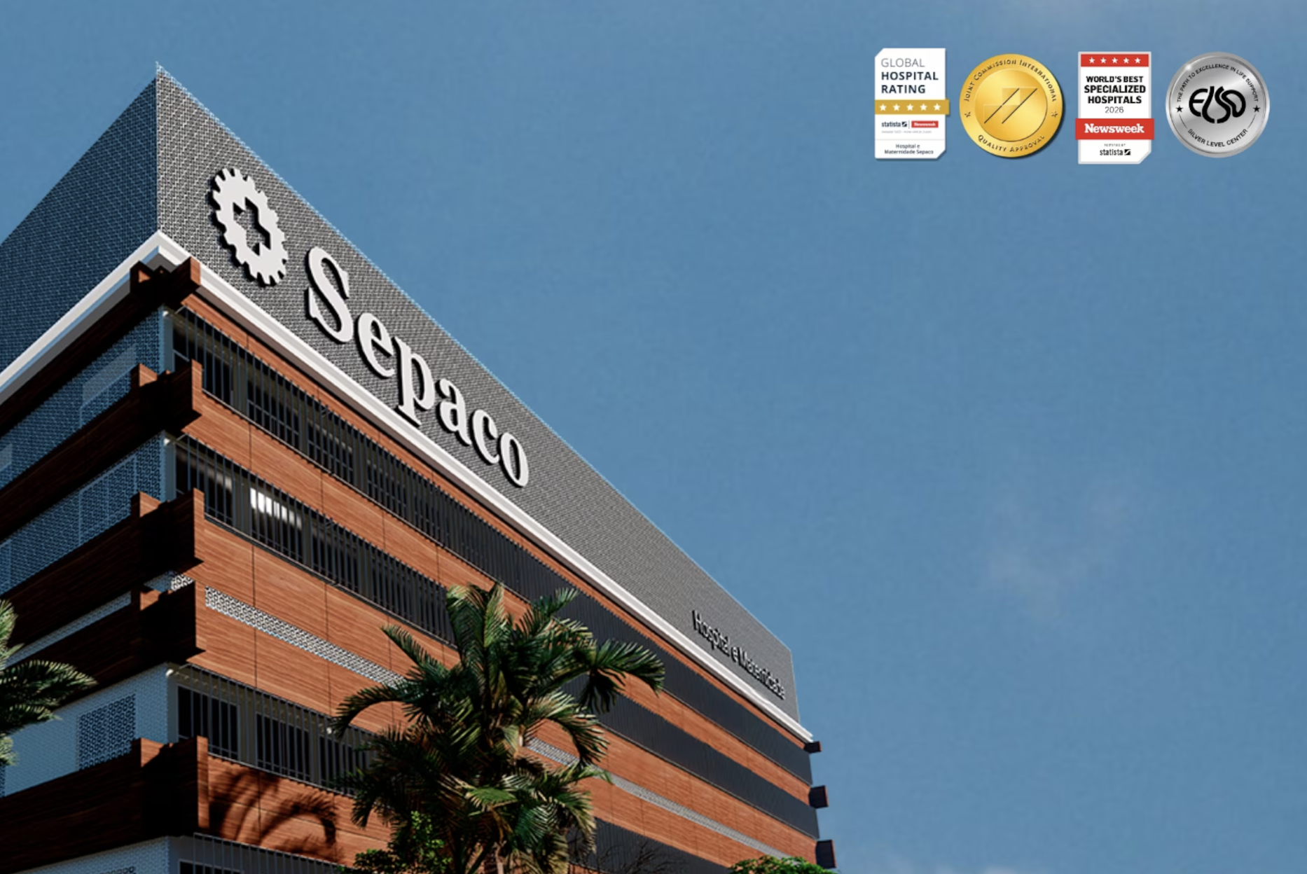 Banner de :Hospital Sepaco conquista 5 estrelas em ranking internacional e se junta à elite global da saúde